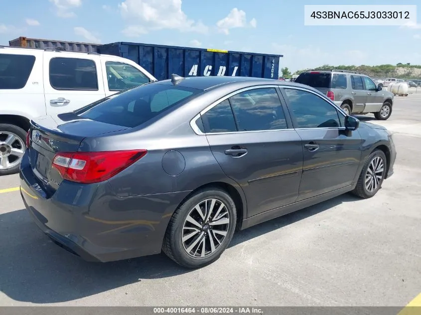 2018 Subaru Legacy 2.5I Premium VIN: 4S3BNAC65J3033012 Lot: 40016464