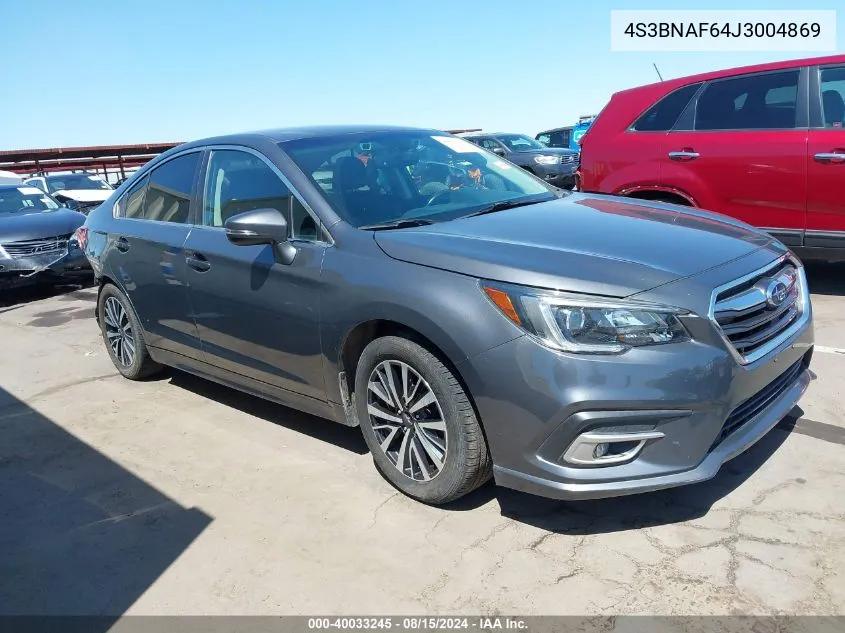 2018 Subaru Legacy 2.5I Premium VIN: 4S3BNAF64J3004869 Lot: 40033245