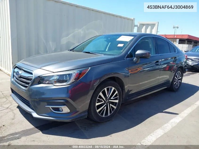 2018 Subaru Legacy 2.5I Premium VIN: 4S3BNAF64J3004869 Lot: 40033245