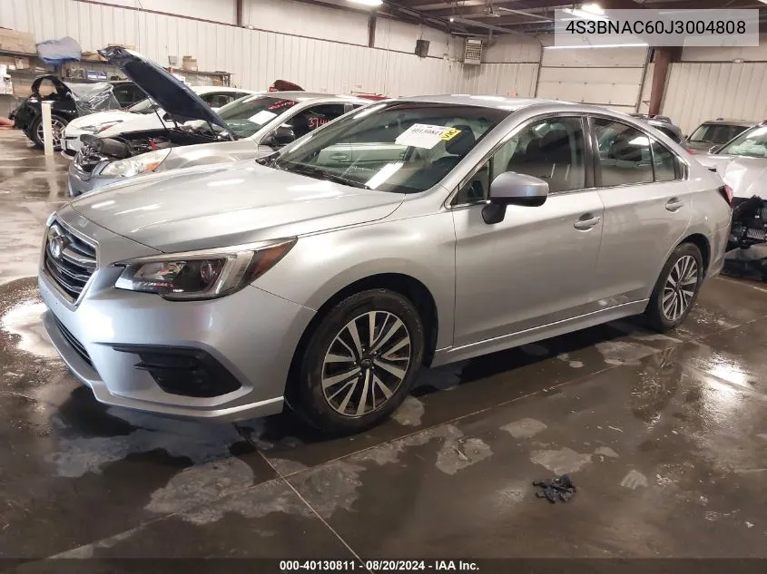 2018 Subaru Legacy 2.5I Premium VIN: 4S3BNAC60J3004808 Lot: 40130811