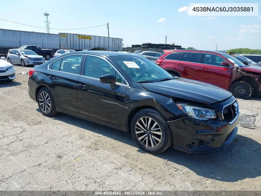 2018 Subaru Legacy 2.5I Premium VIN: 4S3BNAC60J3035881 Lot: 40204582