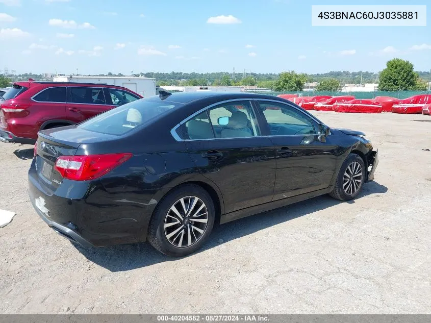 2018 Subaru Legacy 2.5I Premium VIN: 4S3BNAC60J3035881 Lot: 40204582