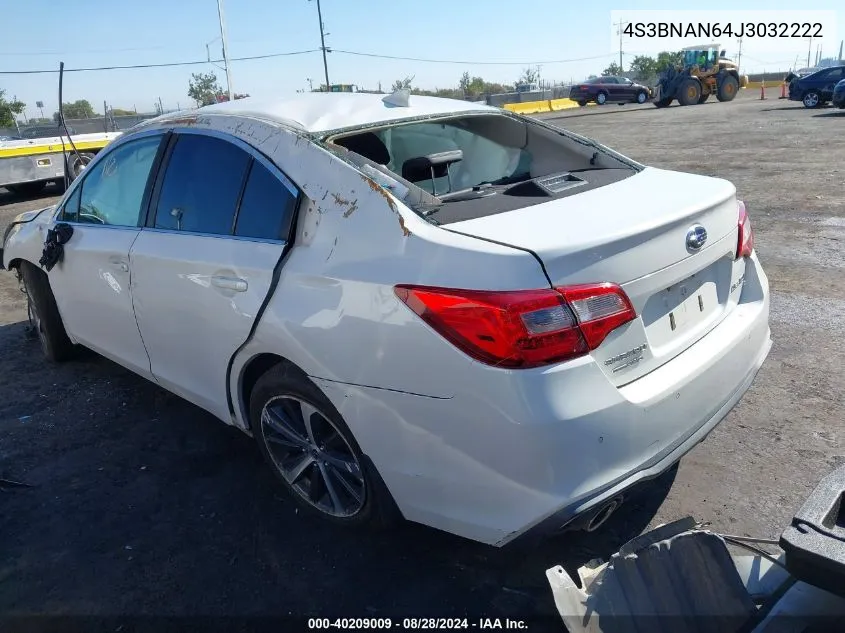 2018 Subaru Legacy 2.5I Limited VIN: 4S3BNAN64J3032222 Lot: 40209009