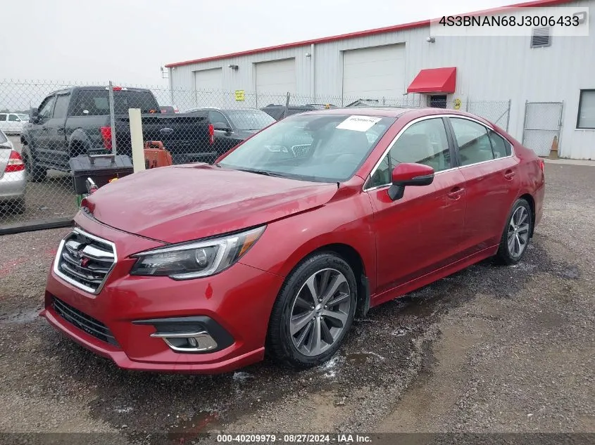 2018 Subaru Legacy 2.5I Limited VIN: 4S3BNAN68J3006433 Lot: 40209979