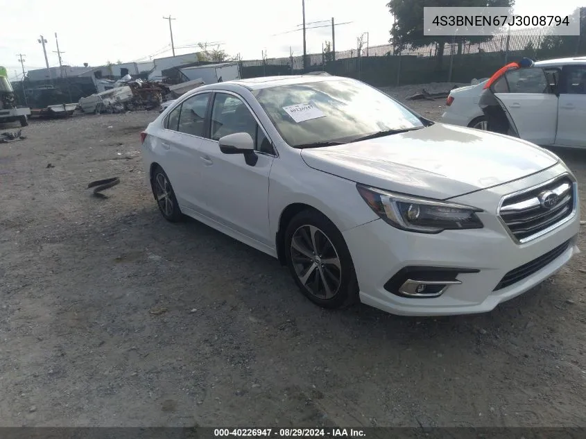 2018 Subaru Legacy 3.6R Limited VIN: 4S3BNEN67J3008794 Lot: 40226947