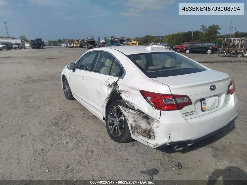 2018 Subaru Legacy 3.6R Limited VIN: 4S3BNEN67J3008794 Lot: 40226947