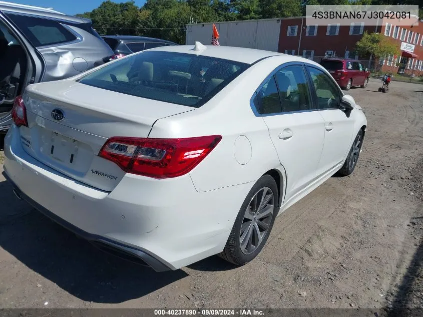 2018 Subaru Legacy 2.5I Limited VIN: 4S3BNAN67J3042081 Lot: 40237890