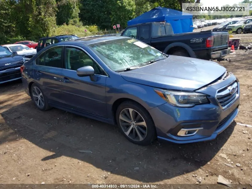 2018 Subaru Legacy 2.5I Limited VIN: 4S3BNAN65J3022721 Lot: 40314933