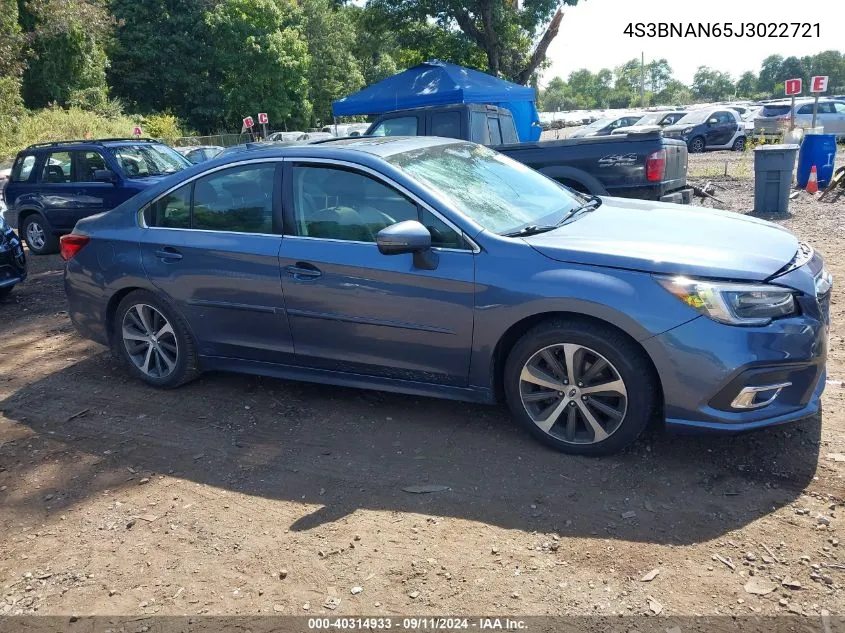 4S3BNAN65J3022721 2018 Subaru Legacy 2.5I Limited