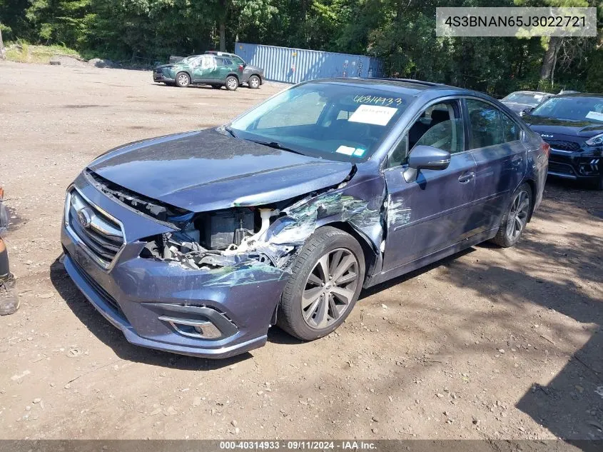 4S3BNAN65J3022721 2018 Subaru Legacy 2.5I Limited