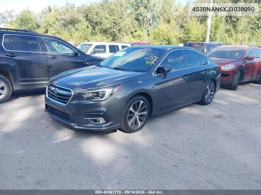 2018 Subaru Legacy 2.5I Limited VIN: 4S3BNAN6XJ3038090 Lot: 40361775