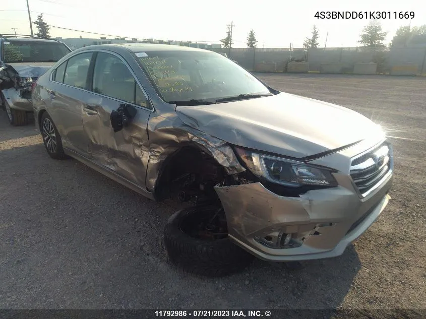 2019 Subaru Legacy 2.5I Premium VIN: 4S3BNDD61K3011669 Lot: 11792986