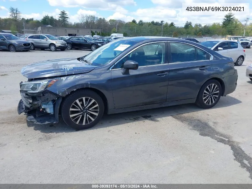 2019 Subaru Legacy 2.5I Premium VIN: 4S3BNAF69K3024021 Lot: 39393174