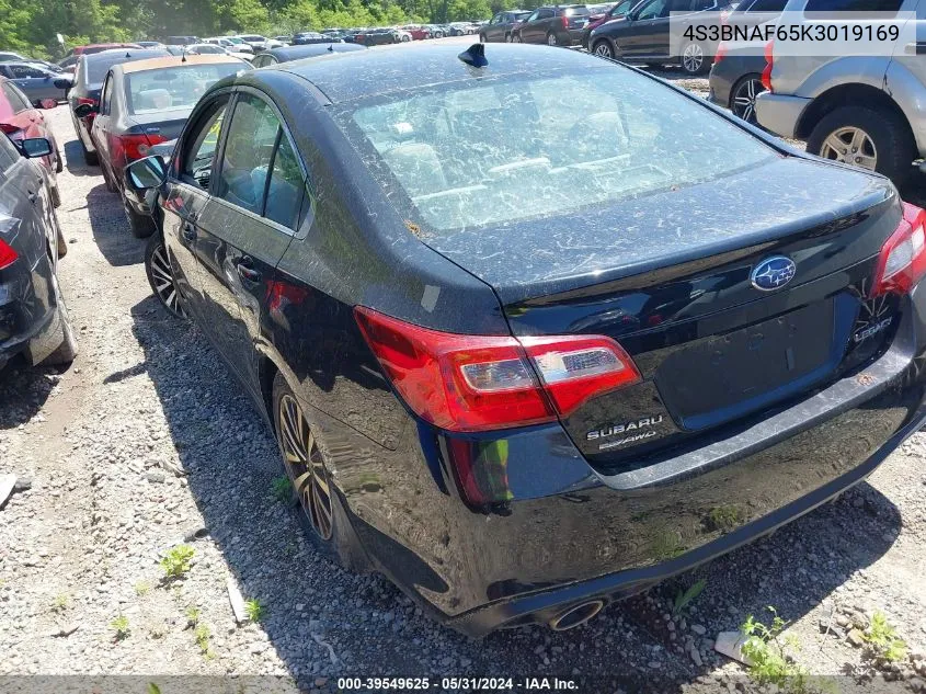 2019 Subaru Legacy 2.5I Premium VIN: 4S3BNAF65K3019169 Lot: 39549625