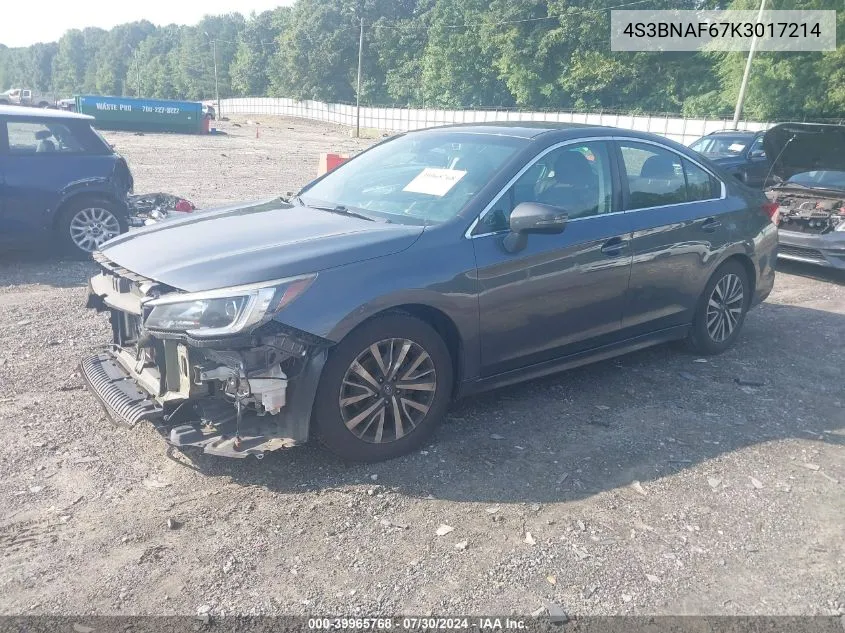 2019 Subaru Legacy 2.5I Premium VIN: 4S3BNAF67K3017214 Lot: 39965768