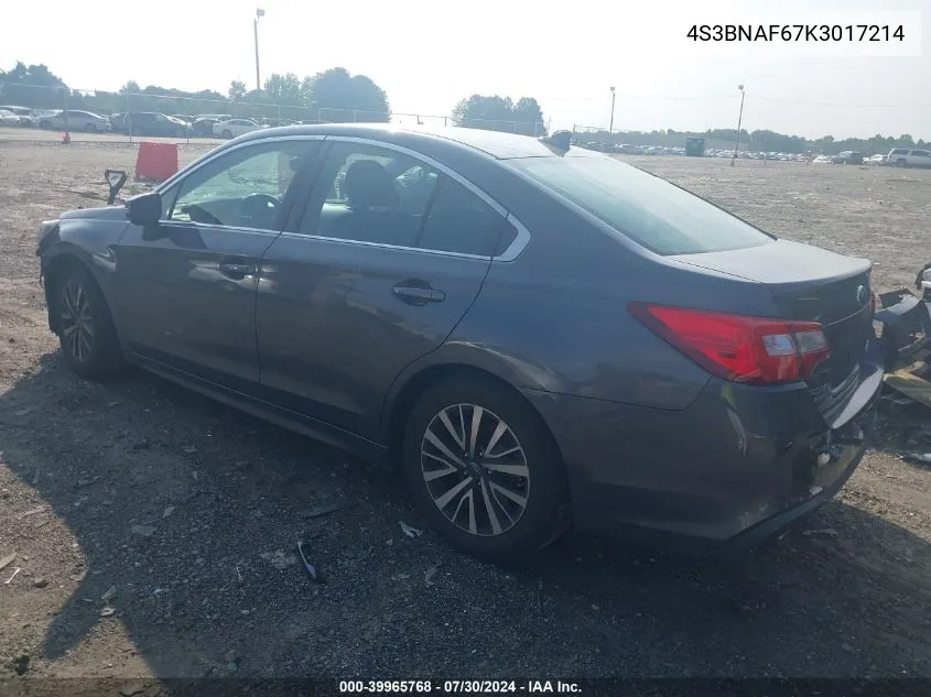 2019 Subaru Legacy 2.5I Premium VIN: 4S3BNAF67K3017214 Lot: 39965768