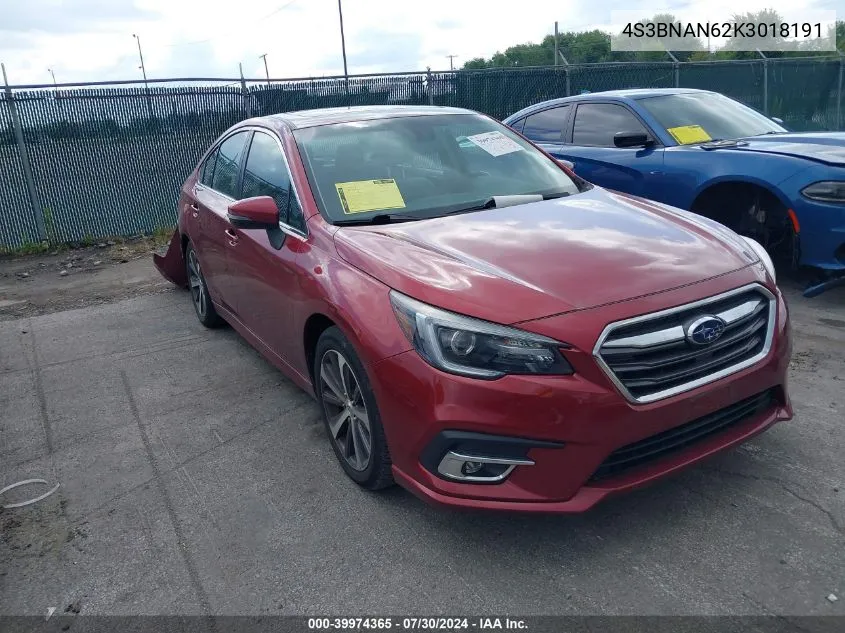 4S3BNAN62K3018191 2019 Subaru Legacy 2.5I Limited