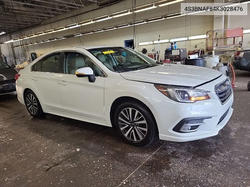 2019 Subaru Legacy 2.5I Premium VIN: 4S3BNAF64K3028476 Lot: 40024825