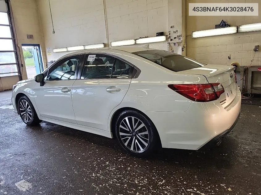 2019 Subaru Legacy 2.5I Premium VIN: 4S3BNAF64K3028476 Lot: 40024825