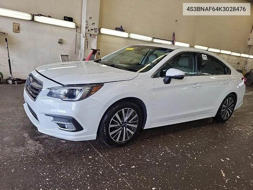 2019 Subaru Legacy 2.5I Premium VIN: 4S3BNAF64K3028476 Lot: 40024825