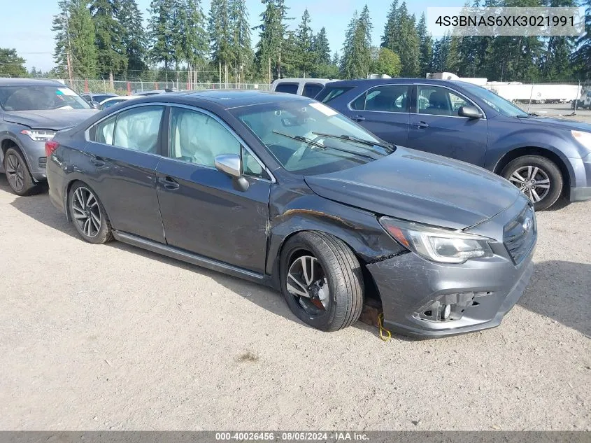 2019 Subaru Legacy 2.5I Sport VIN: 4S3BNAS6XK3021991 Lot: 40026456