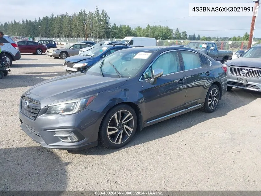 2019 Subaru Legacy 2.5I Sport VIN: 4S3BNAS6XK3021991 Lot: 40026456