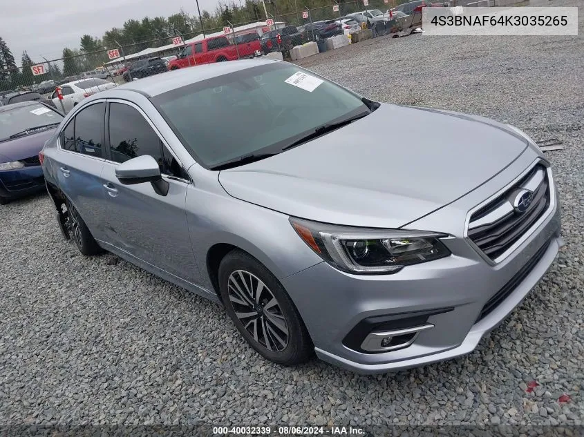 2019 Subaru Legacy 2.5I Premium VIN: 4S3BNAF64K3035265 Lot: 40032339