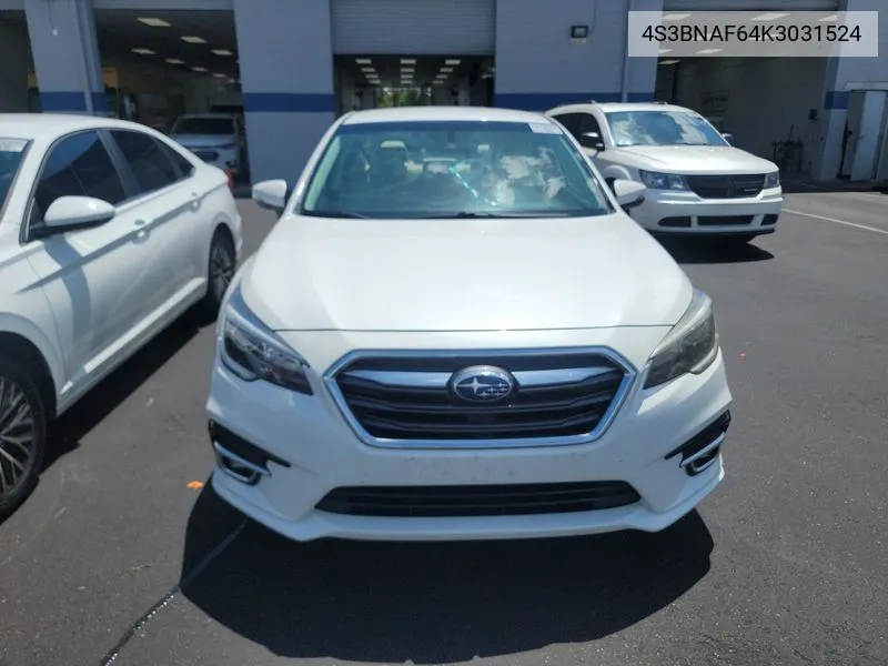 2019 Subaru Legacy 2.5I Premium VIN: 4S3BNAF64K3031524 Lot: 40088425