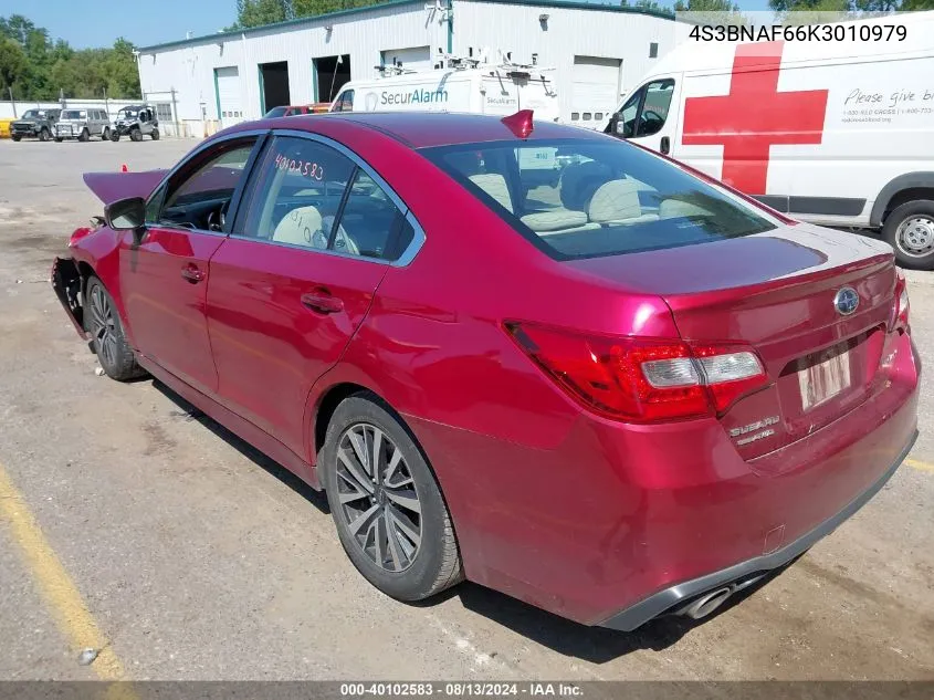 2019 Subaru Legacy 2.5I Premium VIN: 4S3BNAF66K3010979 Lot: 40102583