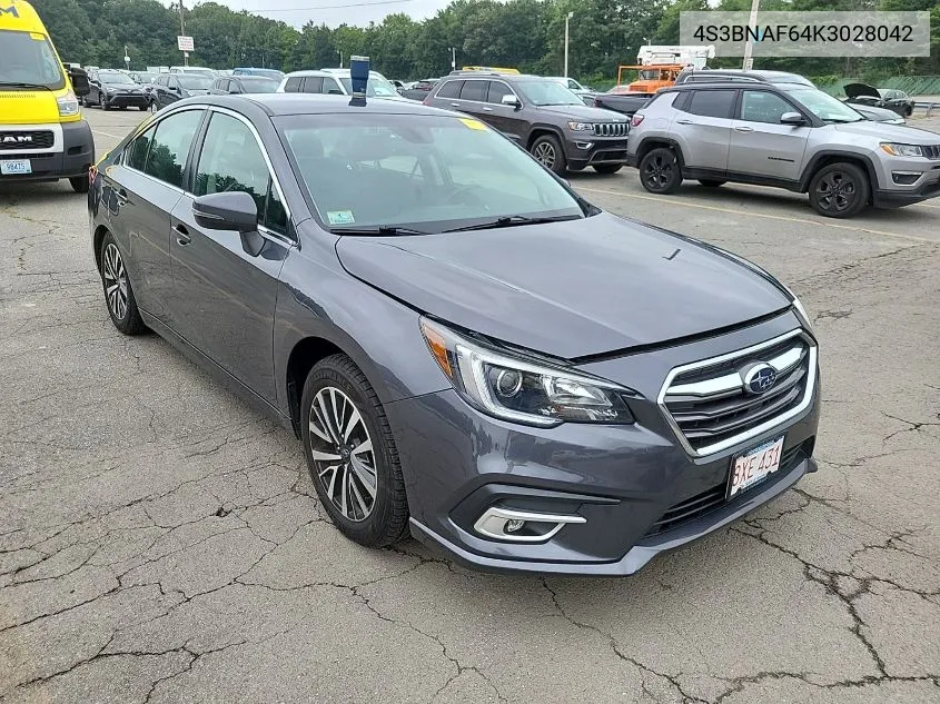 2019 Subaru Legacy 2.5I Premium VIN: 4S3BNAF64K3028042 Lot: 40173455