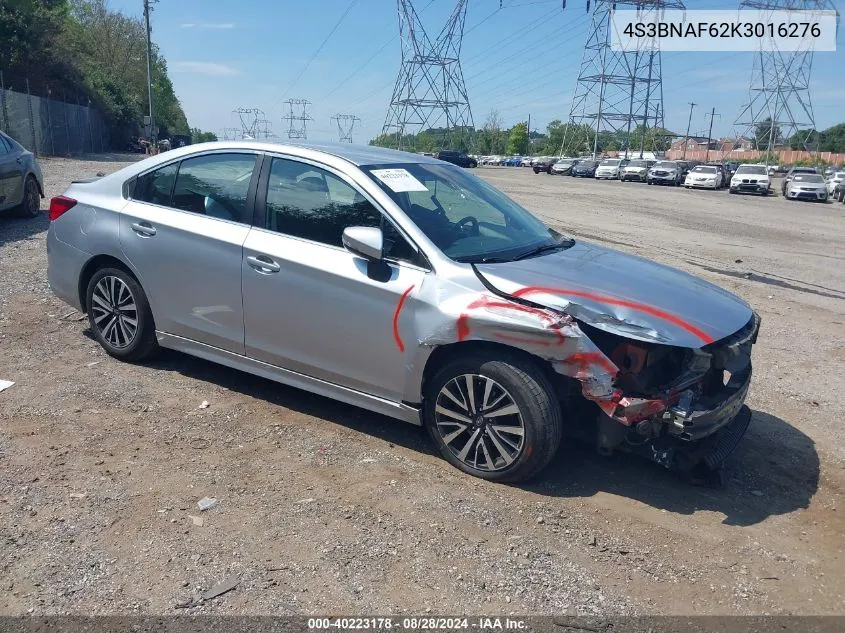 2019 Subaru Legacy 2.5I Premium VIN: 4S3BNAF62K3016276 Lot: 40223178