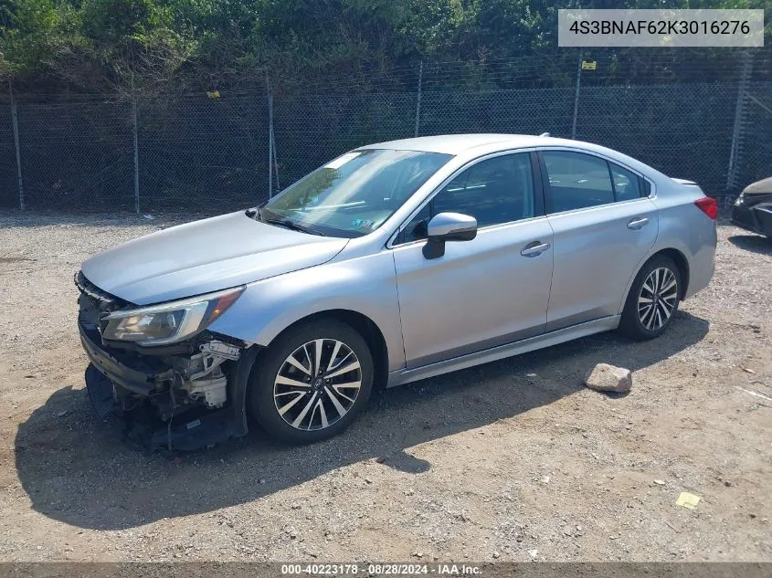 2019 Subaru Legacy 2.5I Premium VIN: 4S3BNAF62K3016276 Lot: 40223178