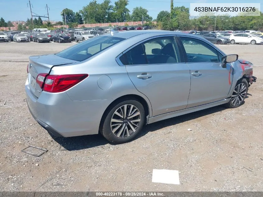 2019 Subaru Legacy 2.5I Premium VIN: 4S3BNAF62K3016276 Lot: 40223178