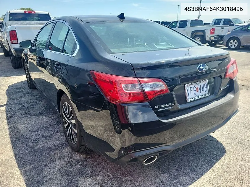 2019 Subaru Legacy 2.5I Premium VIN: 4S3BNAF64K3018496 Lot: 40250950