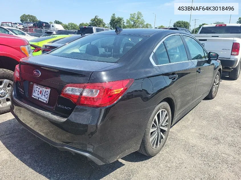 2019 Subaru Legacy 2.5I Premium VIN: 4S3BNAF64K3018496 Lot: 40250950