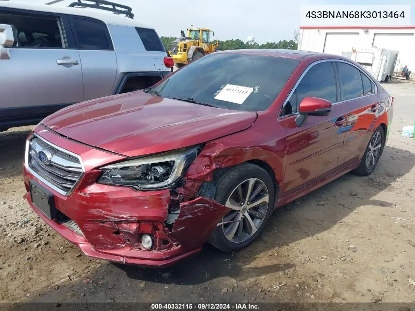 2019 Subaru Legacy 2.5I Limited VIN: 4S3BNAN68K3013464 Lot: 40332115