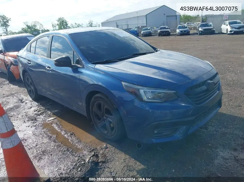 2020 Subaru Legacy Sport VIN: 4S3BWAF64L3007075 Lot: 39393856