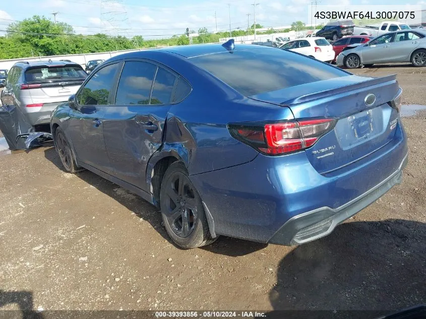 4S3BWAF64L3007075 2020 Subaru Legacy Sport