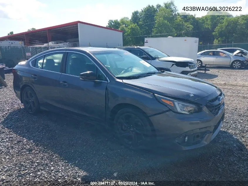 4S3BWAG60L3026222 2020 Subaru Legacy Sport