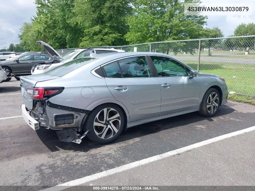 2020 Subaru Legacy Limited VIN: 4S3BWAN63L3030879 Lot: 39914275