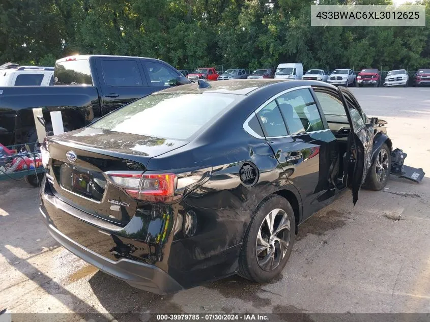 2020 Subaru Legacy Premium VIN: 4S3BWAC6XL3012625 Lot: 39979785