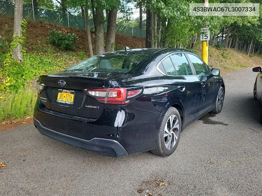 2020 Subaru Legacy Premium VIN: 4S3BWAC67L3007334 Lot: 40017433