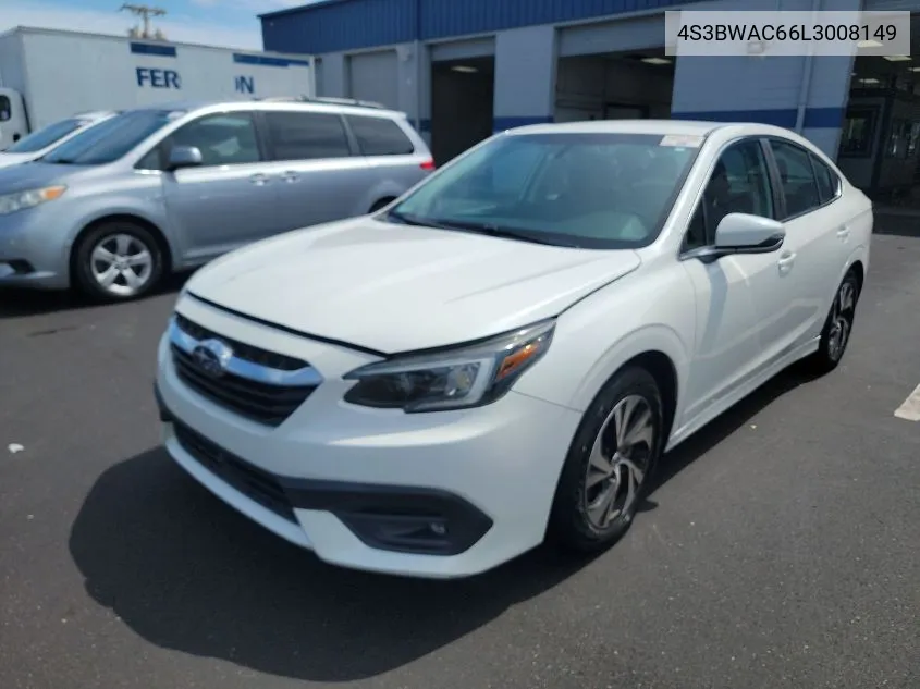 2020 Subaru Legacy Premium VIN: 4S3BWAC66L3008149 Lot: 40084820