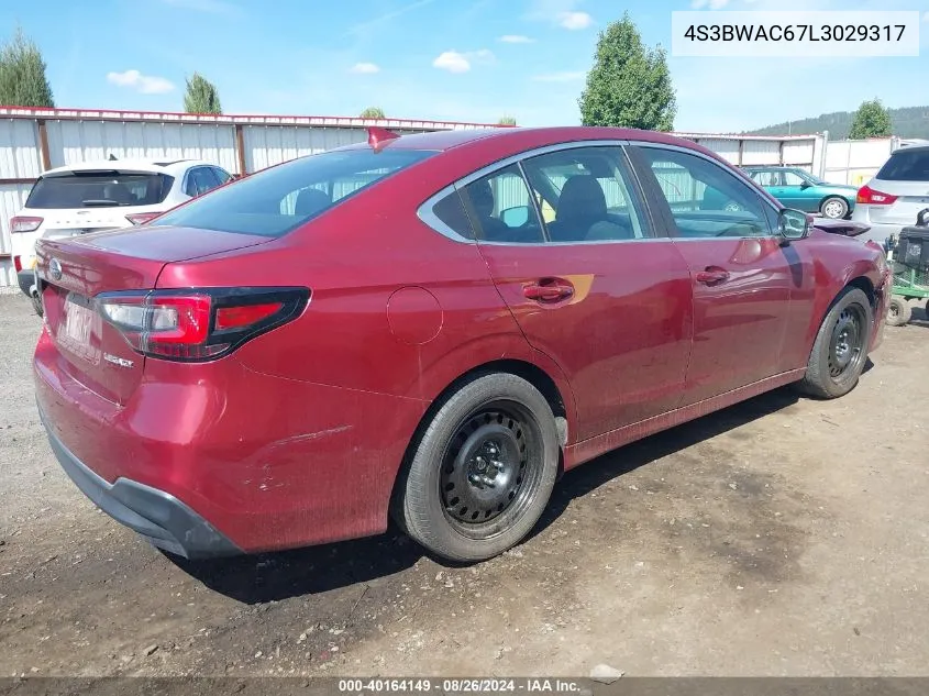 4S3BWAC67L3029317 2020 Subaru Legacy Premium