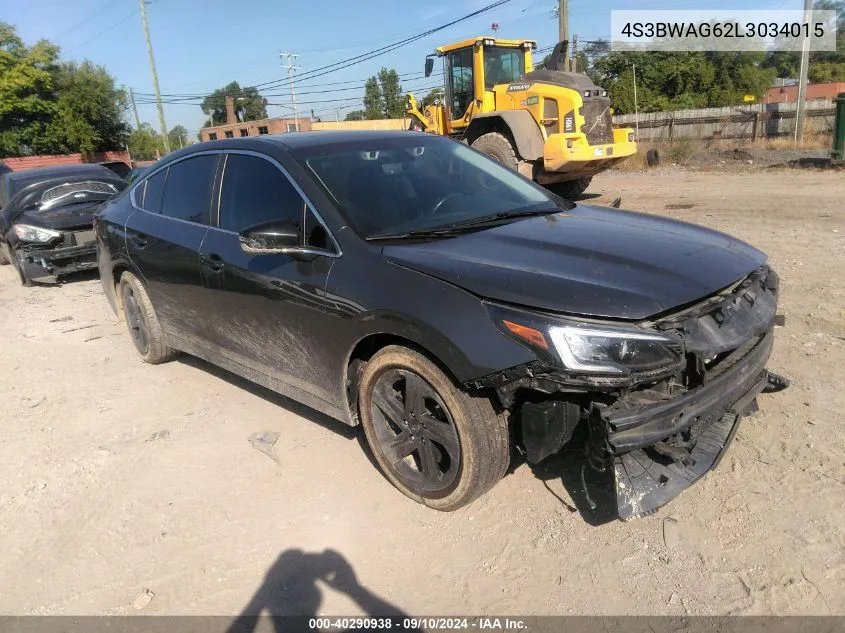 2020 Subaru Legacy Sport VIN: 4S3BWAG62L3034015 Lot: 40290938