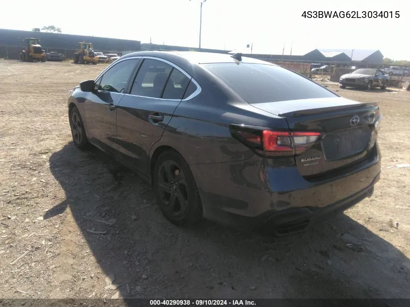 4S3BWAG62L3034015 2020 Subaru Legacy Sport