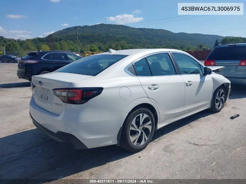 2020 Subaru Legacy Premium VIN: 4S3BWAC67L3006975 Lot: 40311511