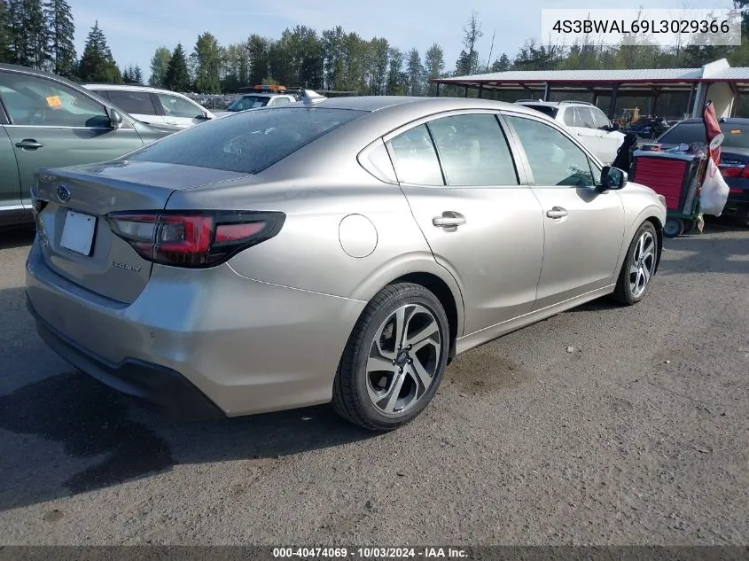 4S3BWAL69L3029366 2020 Subaru Legacy Limited