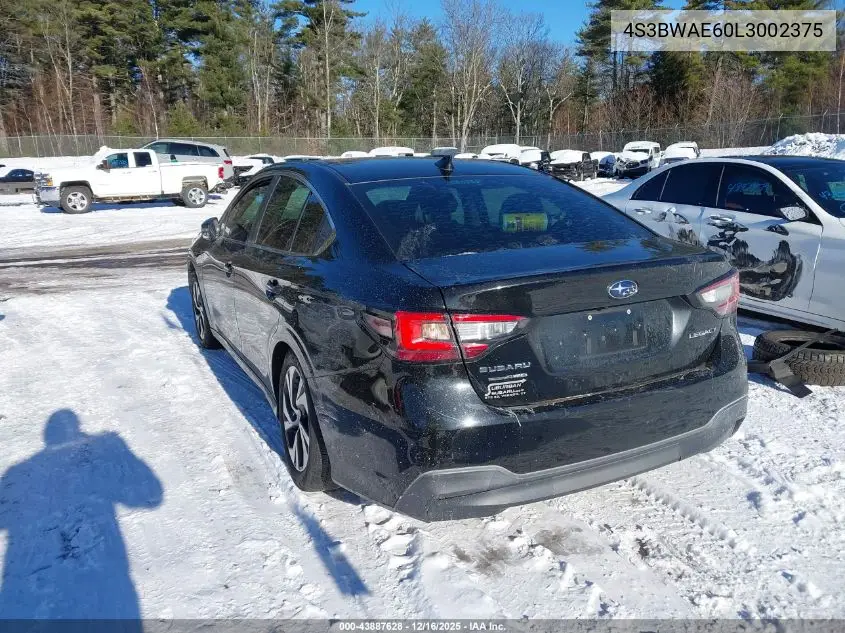 4S3BWAE60L3002375 2020 Subaru Legacy Premium