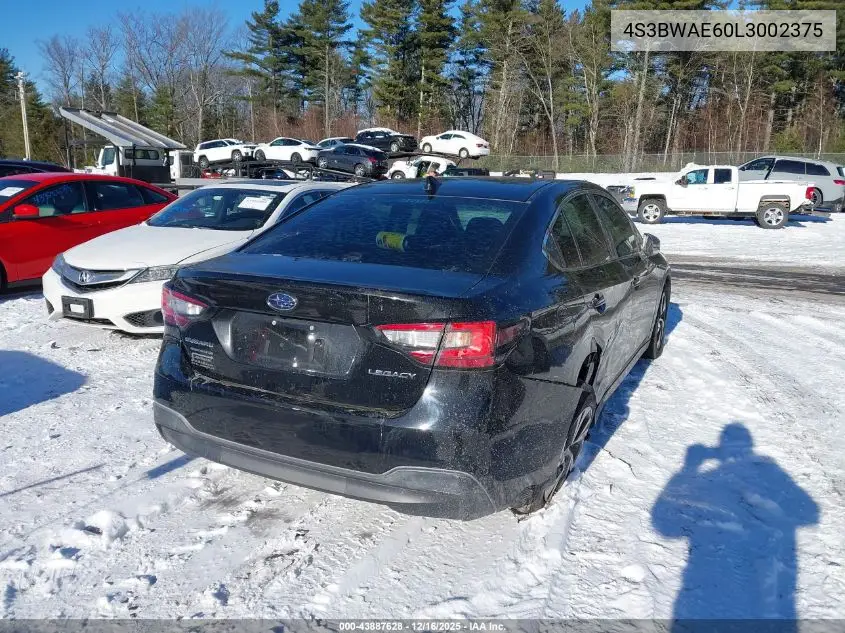 4S3BWAE60L3002375 2020 Subaru Legacy Premium
